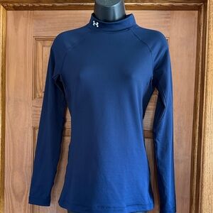 Under Armour Women's Deep Blue Cold Gear Fitted Long Sleeve Tee Size S